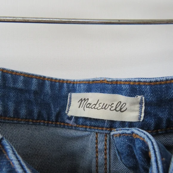 Madewell High Rise Denim Mid Length Shorts Size 33 - Picture 3 of 14